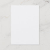 Zwart wit verticaal modern plain script monogram visitekaartje (Achterkant)