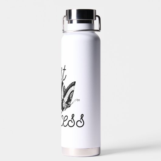 Zwart-wit Vertrouw op procesvlinder Waterfles (Achterkant)