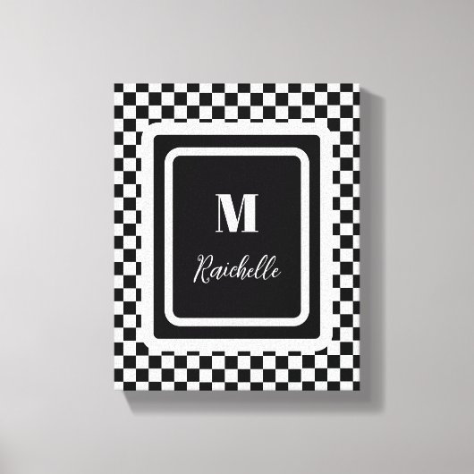 Zwart-wit vet canvas afdruk (Voorkant)