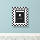 Zwart-wit vet canvas afdruk (Insitu (Houten vloer))