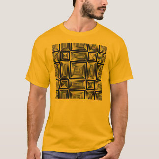 zwart-wit vierkant patroon t-shirt