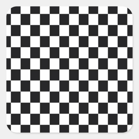 Zwart-wit vierkant vierkante sticker (Voorkant)