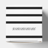 Zwart-wit vierkante bruiloft gast gunst doos bedankdoosjes (Bovenkant)