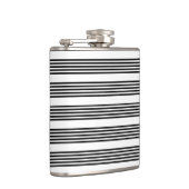Zwart-wit vijf strips heupfles (Rechts)