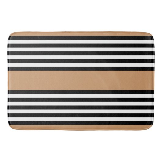 Zwart-wit vijf strips met ttan badmat (Voorkant)