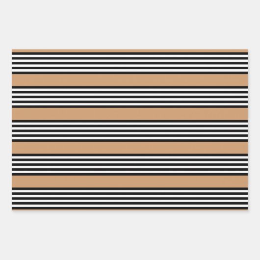 Zwart-wit vijf strips met ttan inpakpapier vel (Voorkant)