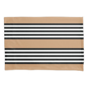 Zwart-wit vijf strips met ttan kussensloop