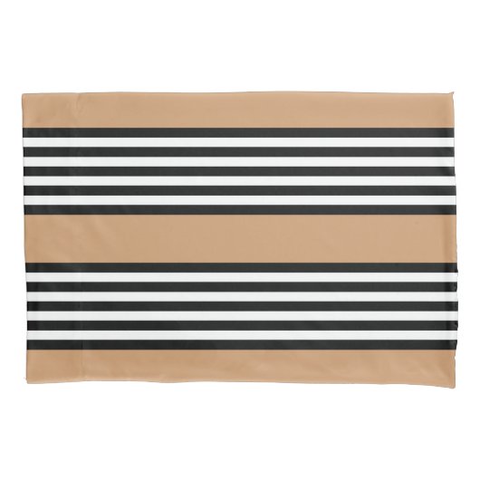 Zwart-wit vijf strips met ttan kussensloop (Voorkant)
