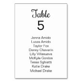 Zwart Wit Vine Bruiloft Zitkaart Kaarten (Voorkant)