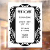 Zwart-wit vintage raamsticker (Vel 2)