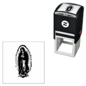 Zwart-wit Virgen de Guadalupe Zelfinktende Stempel (In situ)