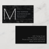 zwart-wit visitekaartje (Voorkant / Achterkant)