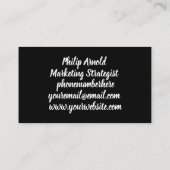 Zwart-wit  Visitekaartje (Achterkant)