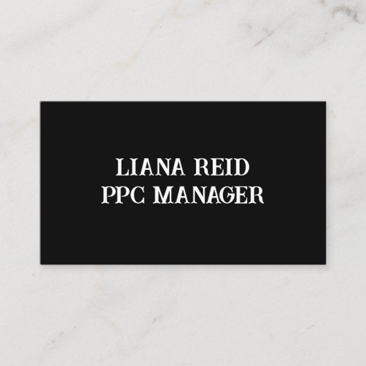 Zwart-wit Visitekaartje (Voorkant)