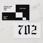 Zwart-wit visitekaartje (Voorkant / Achterkant)