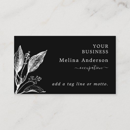 zwart-wit Visitekaartje (Achterkant)