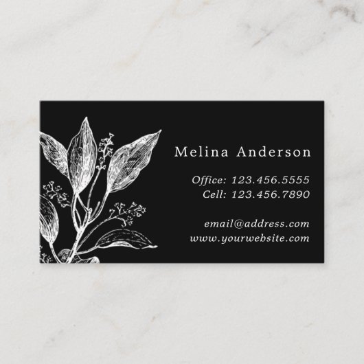 zwart-wit Visitekaartje (Voorkant)