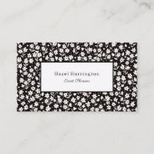 Zwart-wit Visitekaartje Floral Event Planner (Voorkant)