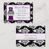  zwart-wit Visitekaartje van de Damasbakkerij (Voorkant / Achterkant)