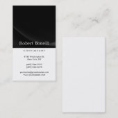 Zwart wit vlak modern consultant Visitekaartje (Voorkant / Achterkant)