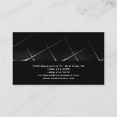Zwart wit vlak modern consultant Visitekaartje (Achterkant)