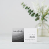 Zwart wit vlak modern consultant Visitekaartje (Staand voorkant)