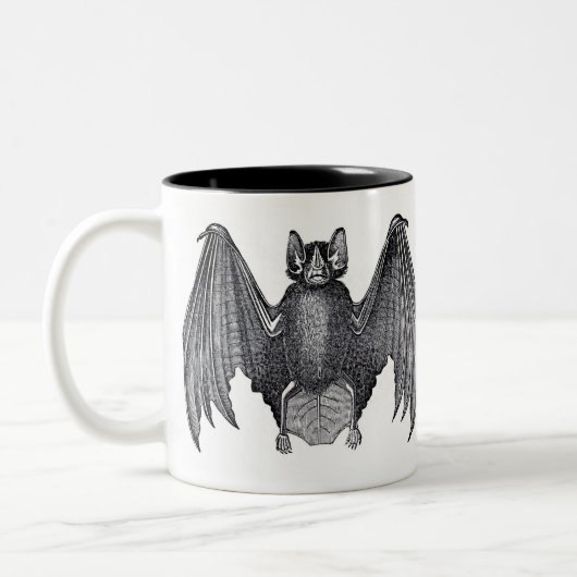 Zwart-wit vleermuis Mok (Links)