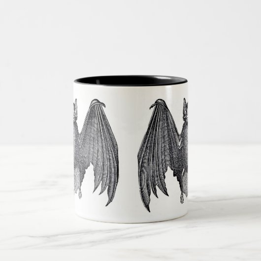 Zwart-wit  vleermuis Mok (Center)