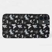 Zwart wit vlinder illustratie patroon ontwerp Case-Mate iPhone case (Achterkant (horizontaal))