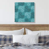 Zwart & Wit Voering Hart Patroon Art Canvas Afdruk (Insitu (Slaapkamer))