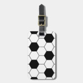 Zwart-wit Voetbal Bagagelabel (Voorkant verticaal)