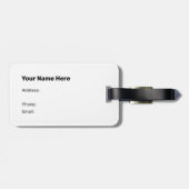 Zwart-wit Voetbal Bagagelabel (Achterkant horizontaal)