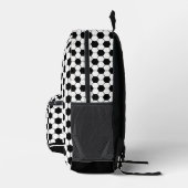 Zwart-wit Voetbal Bedrukte Rugzak (Rechts)
