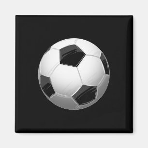Zwart Wit Voetbal Cool Sporten Voetbalspeler Magneet