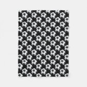 Zwart-wit Voetbal Fleece Deken (Voorkant)