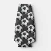 Zwart-wit Voetbal Flesjeskoeler (Voorkant)