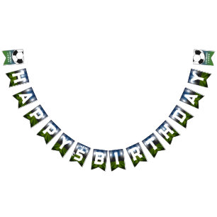 Zwart Wit Voetbal Football Sport Verjaardagsfeest Vlaggetjes