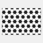 Zwart-wit Voetbal Inpakpapier Vel (Voorkant 3)