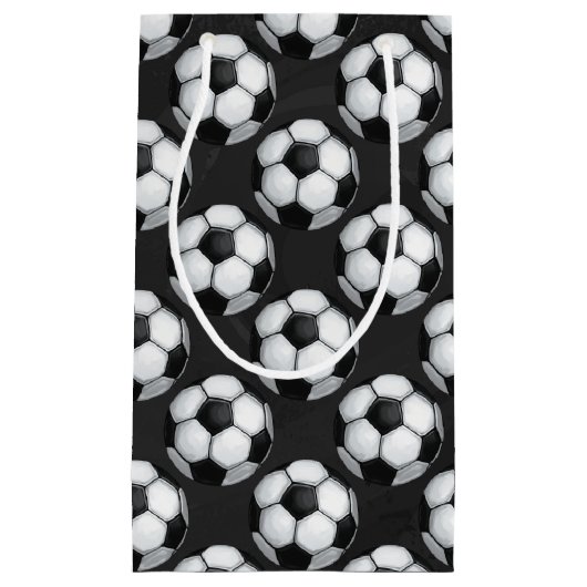 Zwart-wit Voetbal Klein Cadeauzakje (Voorkant)