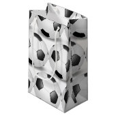 zwart-wit voetbal klein cadeauzakje (Voorkant Gekanteld)