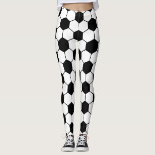 Zwart-wit Voetbal Leggings