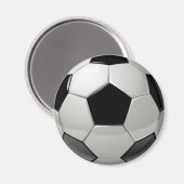 Zwart-wit Voetbal Magnet Magneet (Voorkant / Achterkant)