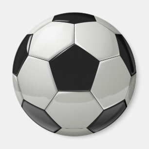 Zwart-wit Voetbal Magnet Magneet