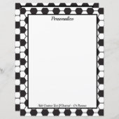 Zwart Wit Voetbal Pattern Personaliseren (Voorkant / Achterkant)