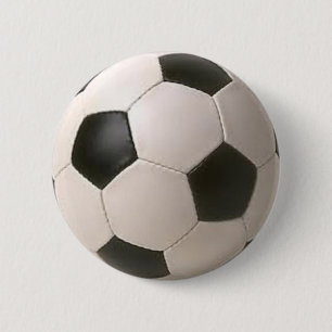 Zwart-wit Voetbal Ronde Button 5,7 Cm