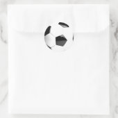 Zwart-wit Voetbal Ronde Sticker (Tas)