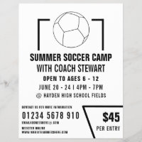 Zwart-wit Voetbal, Soccer Camp Adverteren