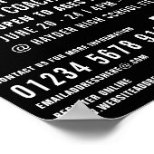 Zwart-wit Voetbal, Soccer Camp Adverteren Poster (Hoek)