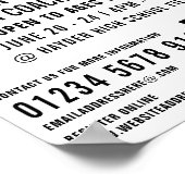 Zwart-wit Voetbal, Soccer Camp Adverteren Poster (Hoek)