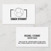 Zwart-wit Voetbal, voetganger/coach/Ref Visitekaartje (Voorkant / Achterkant)